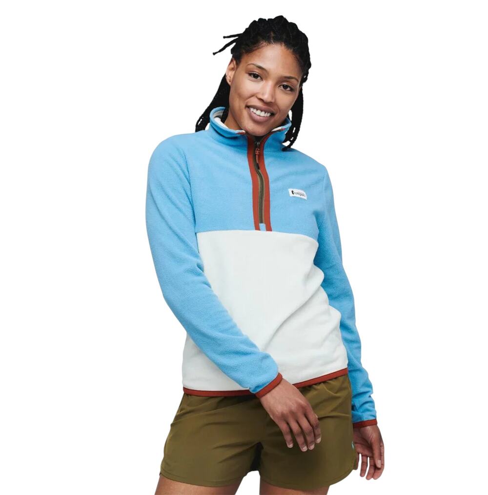 Cotopaxi River Blue Bone White Amado Quarter Zip Fleece Pullover